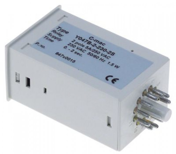Реле времени 230В присоединение штепсельный разъём 11-полярн. 2CO 5А Y047B-2-230