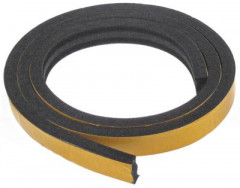 Уплотнитель из губчатой резины Ш 15мм толщина 8мм Кол-во в уп-вке 1 м самоклеющ.
