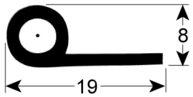 Уплотнитель для холодильной камеры профиль 9900 кол-во в уп-вке 6м бел.