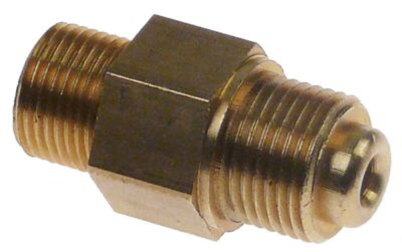 Втулка для резьбового соединения внутр.ø 5мм Д 15мм Р1: 3/8" Р2: 3/8" ширина зева ключа 21