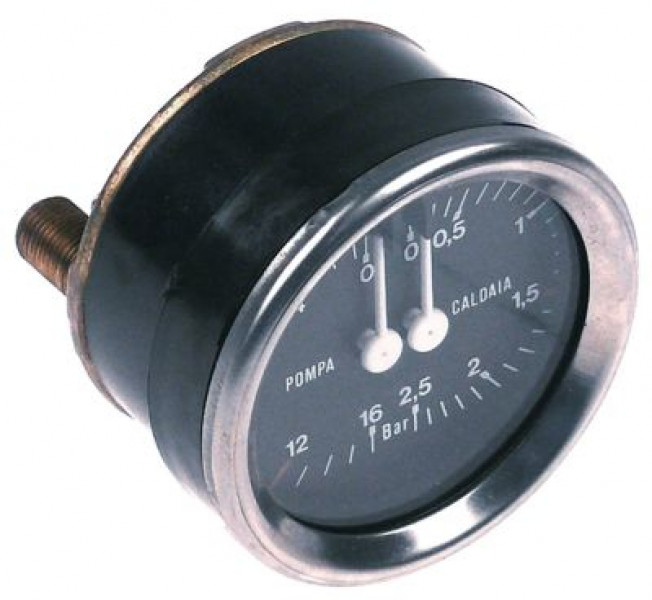 Манометр присоединение сзади резьба 1/8" ø 60мм двойная шкала диапазон давления 0-2,5 / 0-16бар