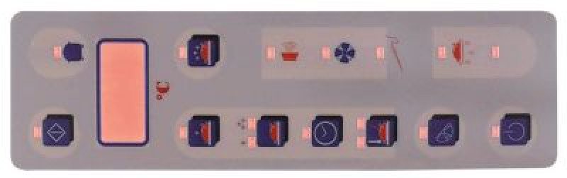 Клавиатура плёночная Д 200мм Ш 60мм кнопки 8 SAGI подходит для для льдогенератора