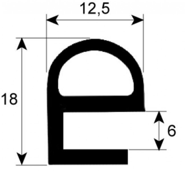 Уплотнитель дверной профиль 2225 с силиконовым клеем подходит для BOURGEOIS