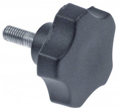 Винт зажимный резьба M8x1,25 пластмасса ø рукоятка 50мм чёрн. Д резьбы 23мм