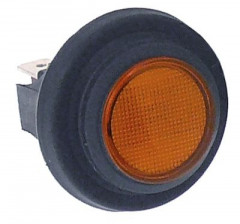 Выключатель кнопочный монтажные размеры ø25 мм оранжев. 2NO/лампа 250В