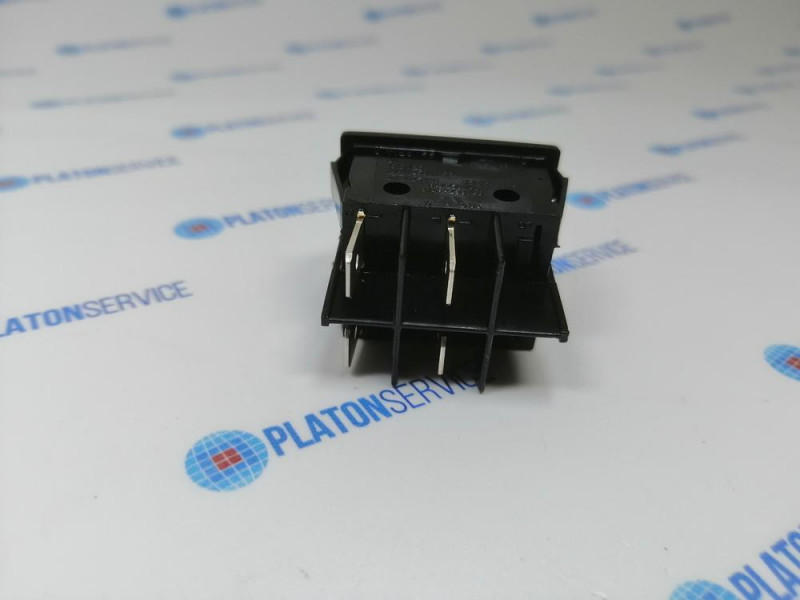 Выключатель балансирный монтажные размеры 30x22 мм оранжев. 2NO 250В