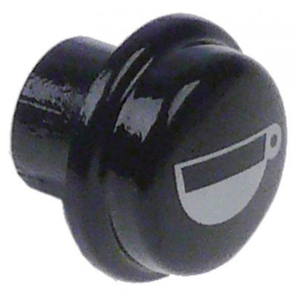 Клавиша пластмасса ø 17мм чёрн. 1 чашка маленькая кругл. SANREMO