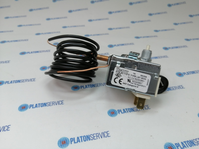 Термостат защитный темп. выкл. 90-110°C 1-полярн. 16А ø датчик 65мм Д датчик 87мм