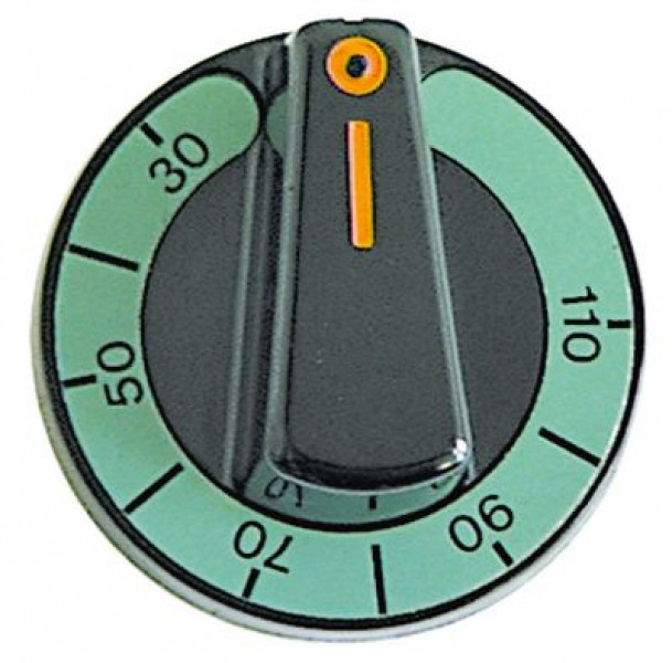 Рукоятка регулировочная термостат темп. макс. 110°C 30-110°C ø 60мм ø ось 6x4,6мм