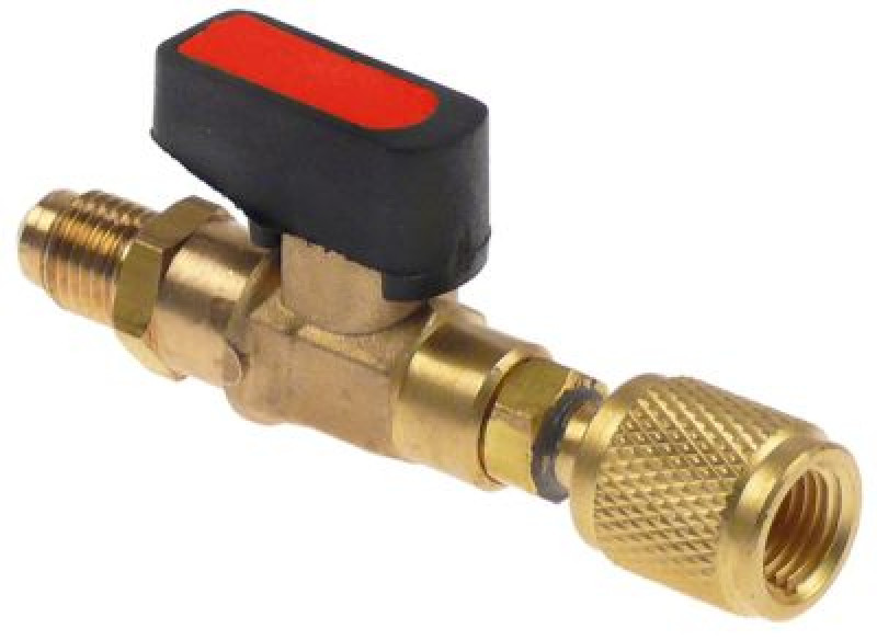 Кран газовый шаровой красн. R12/R22/R502/R134a/R404a/R407c/R410a прямой