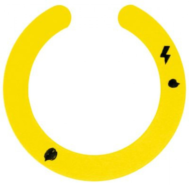 Маркировка регулировочной ручки газовый кран с запальным факелом жёлт.