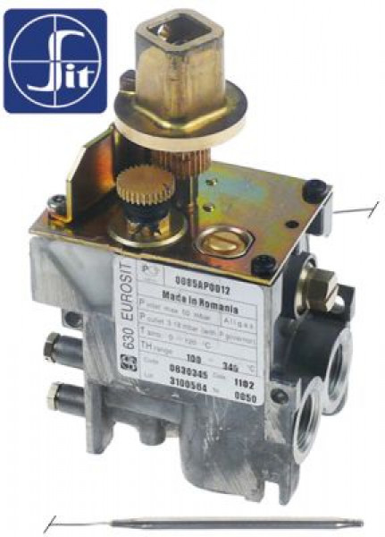 Термостат газовый тип серия 630 Eurosit 100-340°C вход для газа 3/8" выход для газа 3/8"
