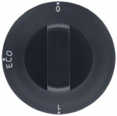 Рукоятка регулировочная 0-ECO-1 ø 50мм ø ось 6x4,6мм срез сверху подходит для VALENTINE