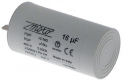 Конденсатор рабочий 400В пластмасса - присоединение F6,3 ø 35мм Д 70мм