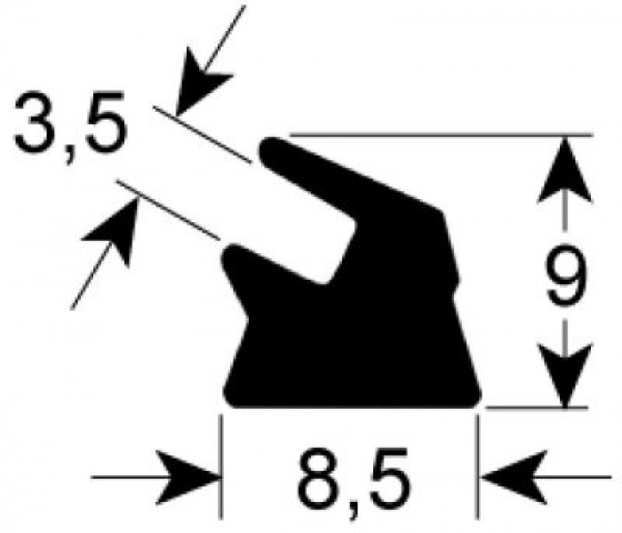 Уплотнитель для крышки Д 1780мм силикон В 9мм Ш 85мм для NikiVac Кол-во в уп-вке 1