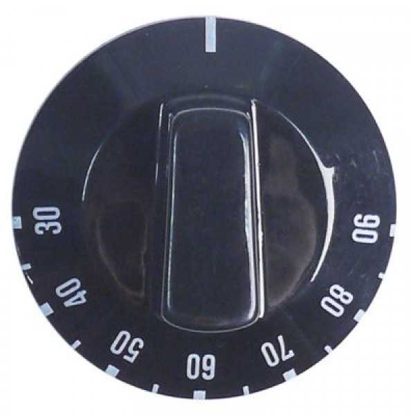 Рукоятка регулировочная термостат 30-90°C ø 485мм ø ось 6x4,6мм срез сверху подходит для ILSA чёрн.