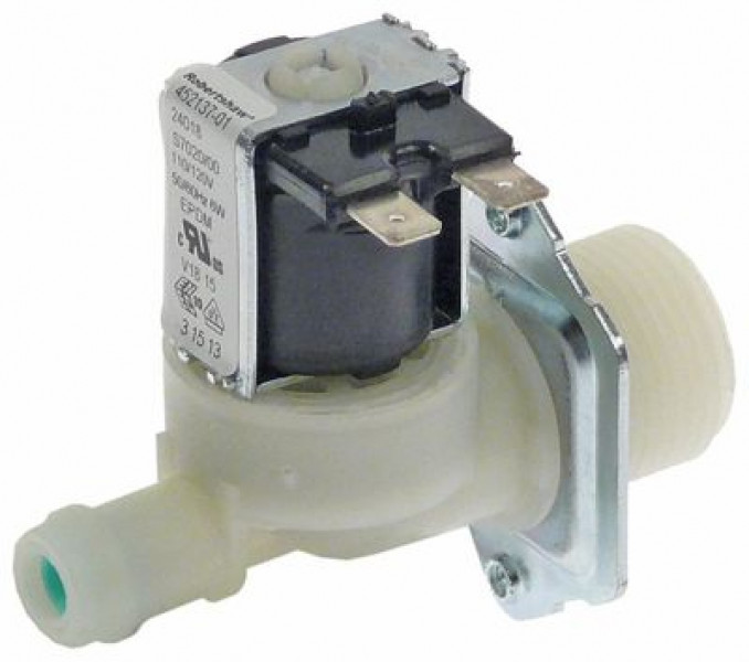 Клапан электромагнитный одинарн. прямой пластмасса темп. макс. 90°C V18 15 вход 3/4"