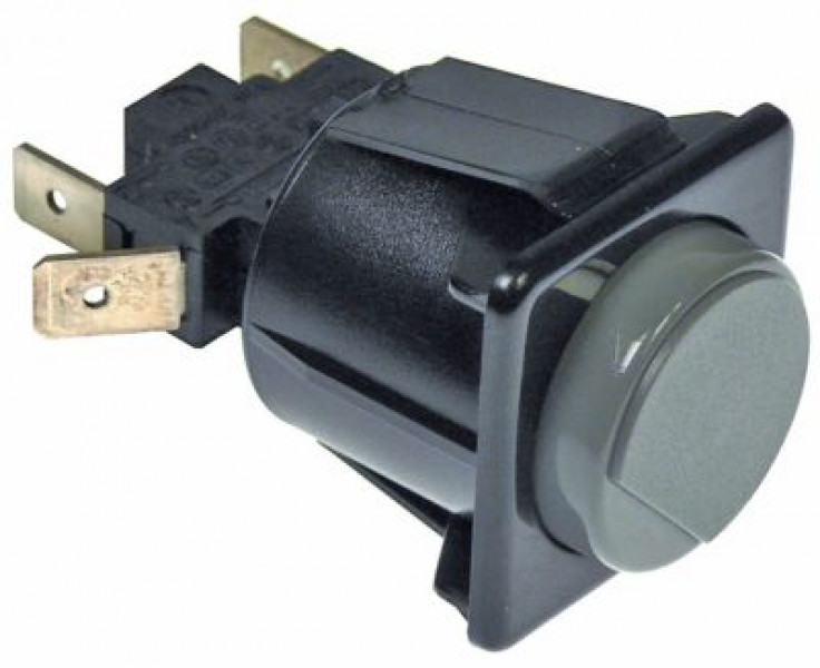 Выключатель кнопочный монтажные размеры 28,5x28,5 мм сер. 1CO 250В