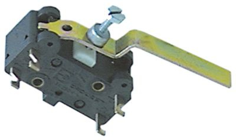 Микровключатель приводится в действие при помощи рычага 250В 5А