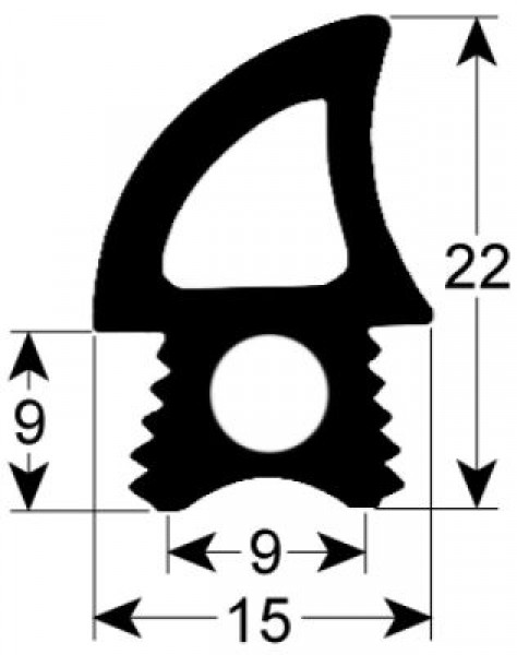 Уплотнитель дверной профиль 2767 Д 2100мм подходит для TECNOEKA