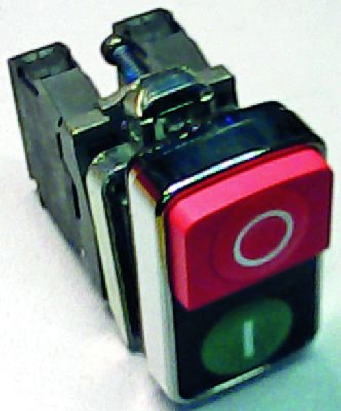 Выключатель нажимной кнопочный комплект прямоугольн.