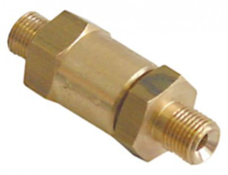 Клапан обратный Д 29мм Р1: 1/8″ внешн. резьба Р2: 1/8″ внешн. резьба