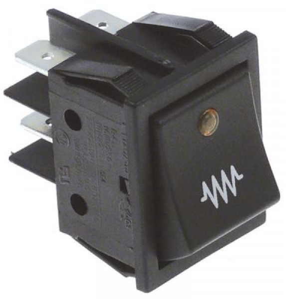 Выключатель балансирный монтажные размеры 30x22 мм красн. 2NO 250В