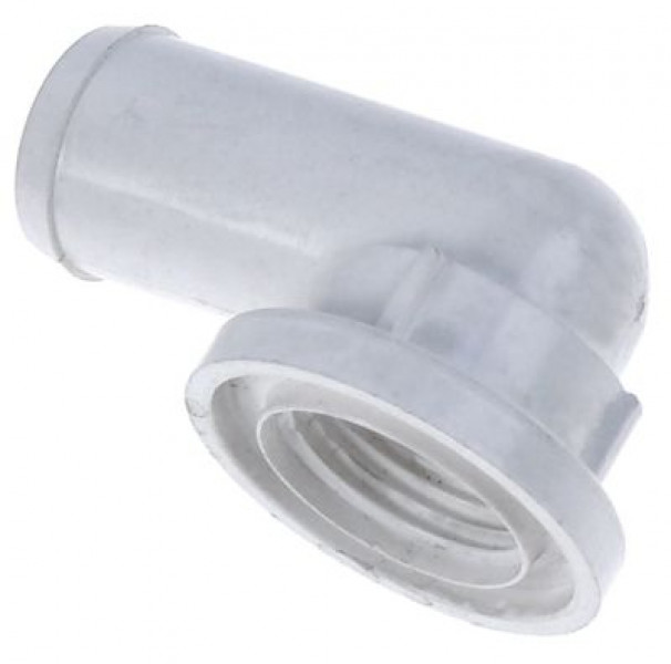 Соединитель шланговый резьба 7/8" UNF пластмасса для шланга ID 20мм изогнут. 90°