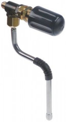 Кран для пара труба ø 10мм латунь вход 1/4" комплект с ручкой труба CNS длина трубы 180мм