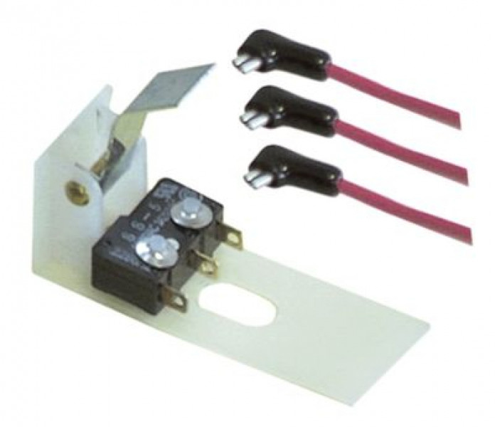 Микровключатель приводится в действие при помощи рычага 250В 10А