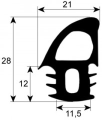 Уплотнитель дверной профиль 2695 обхат 2670мм