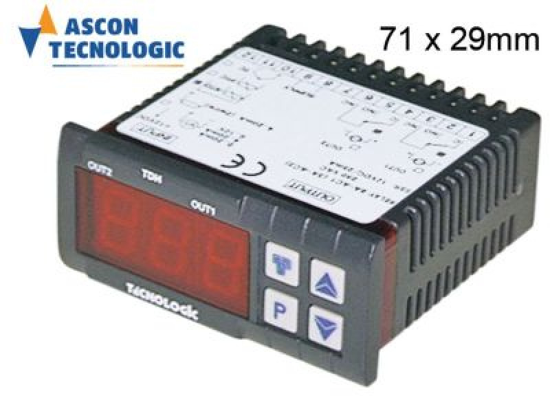 Регулятор электронный 12В мм 71x29мм NTC/PTC/TC(J,K) сборка вмонтирование выходы реле 2