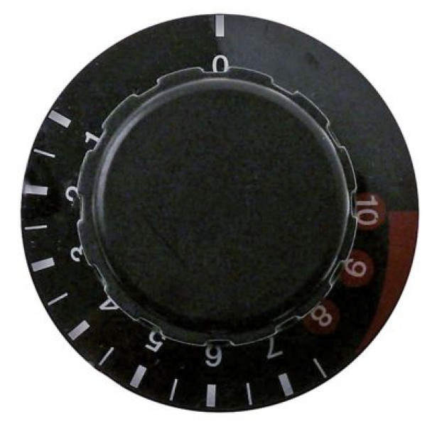 Рукоятка регулировочная термостат 1-10 ø 54мм ø ось 6x4,6мм срез снизу подходит для MORETTI