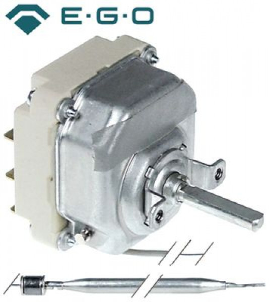 Термостат темп. макс. 190°C 3-полярн. 1CO/2NO 16А ø датчик 6мм Д датчик 133мм