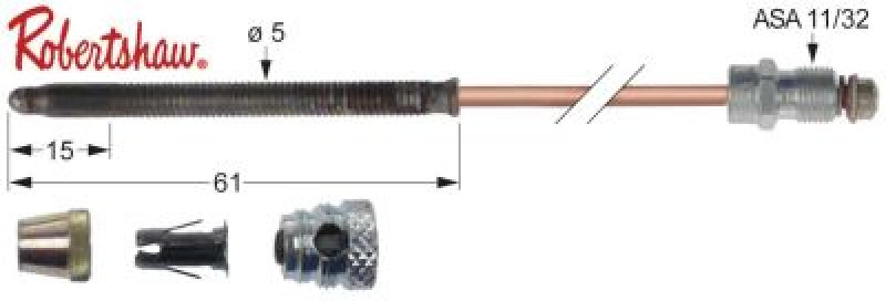 Термоэлемент ASA 11/32 Д 60" - 1525мм ROBERTSHAW из 5ти частей
