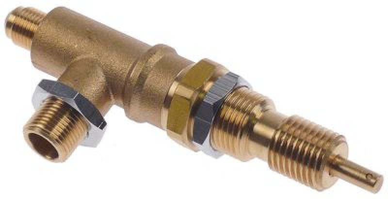 Кран для пара/воды латунь длина оси 15мм вход 1/4" выход 3/8" ось ø6 мм