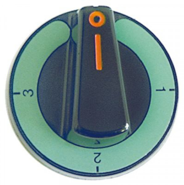 Рукоятка регулировочная переключатель 4х-шагов. ø 60мм ø ось 6x4,6мм срез сверху