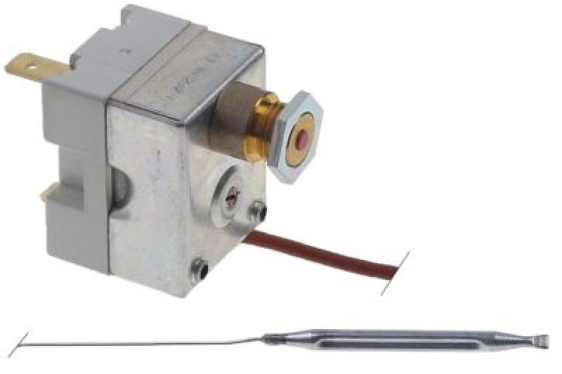 Термостат защитный темп. выкл. 232°C 1-полярн. 1NC 16А ø датчик 5мм Д датчик 68мм