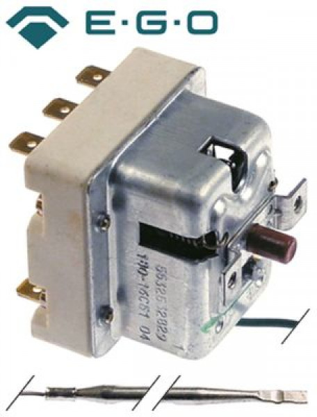 Термостат защитный темп. выкл. 190°C 3-полярн. 20А ø датчик 4мм Д датчик 120мм
