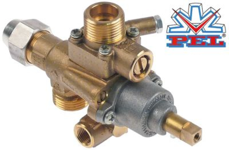 Кран газовый тип 22S/V МЖ 35мм вход для газа M20x1,5 (труба-ø 12 мм)