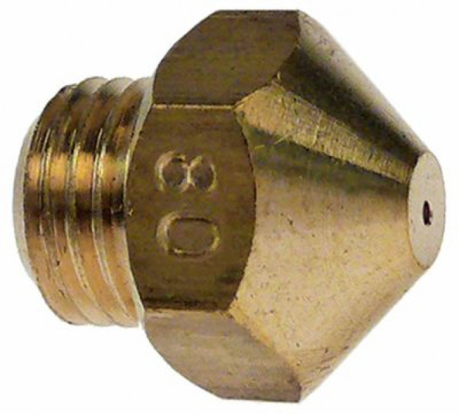 Жиклёр газовый резьба M9x1 ширина зева ключа 12 ø отверстия 8мм  конусообразн.