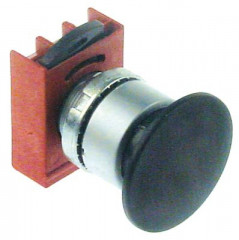 Выключатель кнопочный грибовидный чёрн. монтажные размеры ø22 мм