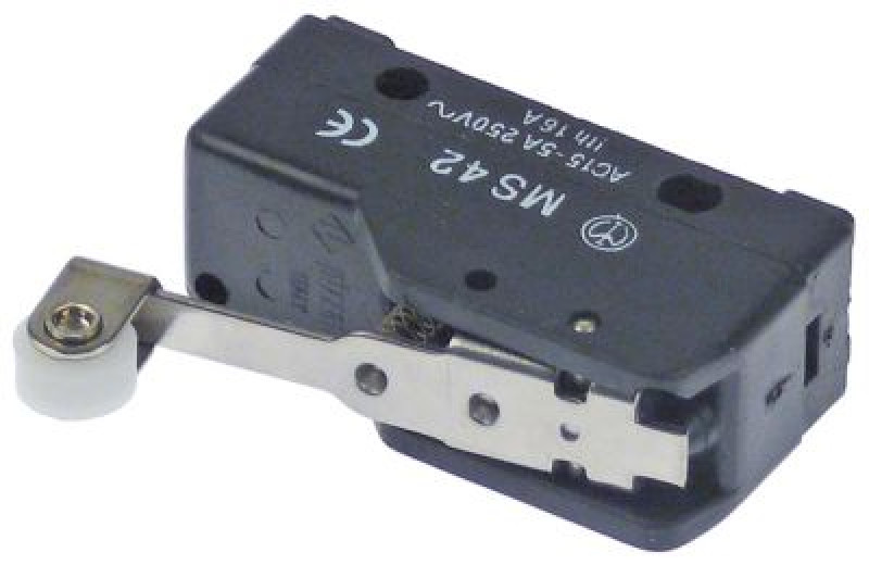 Микровключатель приводится в действие при помощи рычага-ролика