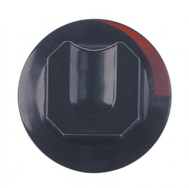 Рукоятка регулировочная вода тёплая ø 70мм ø ось 10x8мм срез сверху чёрн./красн. В 29мм