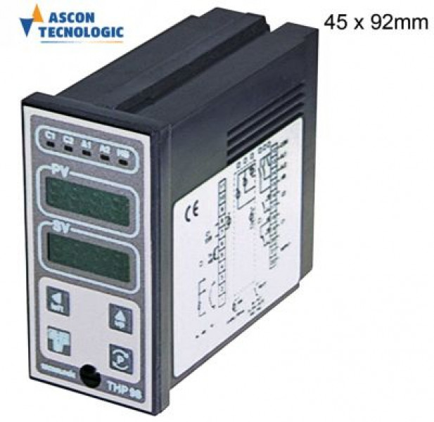 Регулятор электронный 24/230В мм 45x92мм Pt100/TC (J,K,S,T) сборка вмонтирование тип THP92T