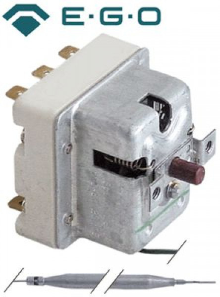 Термостат защитный темп. выкл. 135°C 3-полярн. 1CO/2NC 20А ø датчик 6мм Д датчик 89мм