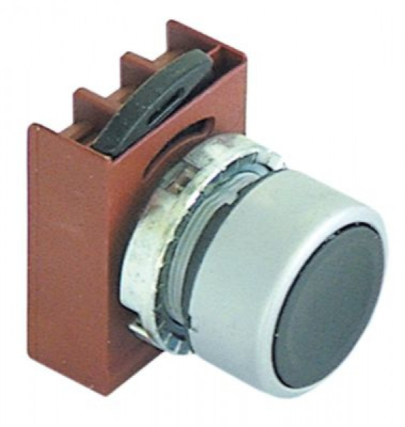 Выключатель нажимной кнопочный чёрн. монтажные размеры ø22 мм