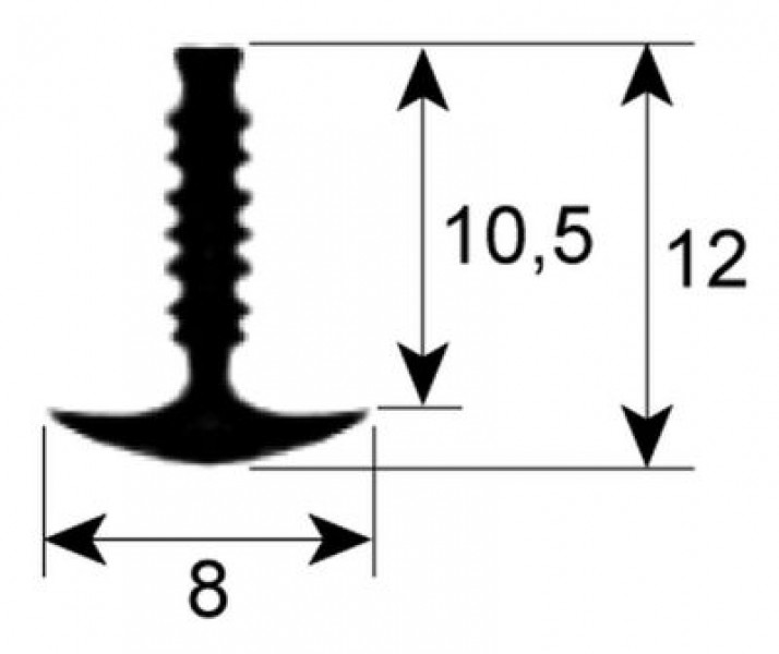 Уплотнитель дверной профиль 2985 Д 4350мм Кол-во в уп-вке 1