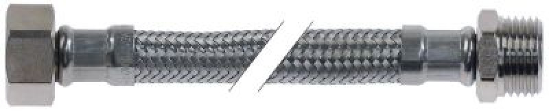 Шланг гибкий оплётка из хромоникелевой стали DN10 Д 1300мм соединения 1/2" - 1/2"