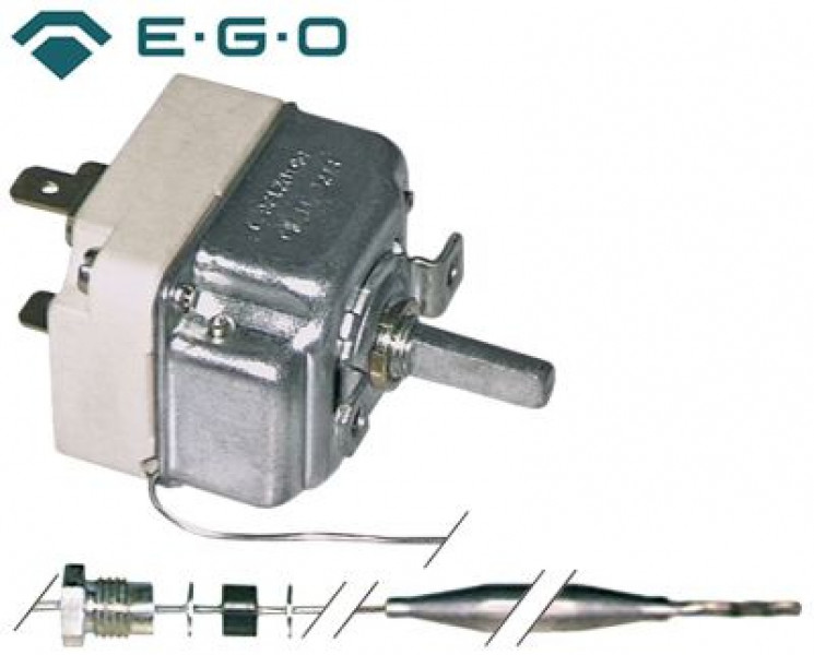 Термостат темп. макс. 190°C 1-полярн. 1NO 16А ø датчик 6мм Д датчик 133мм